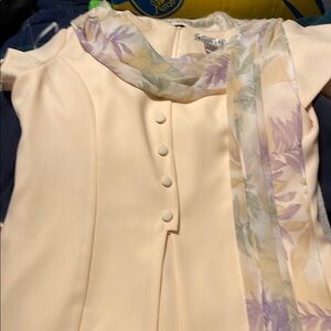 Lily Cream Buttoned Mini Dress